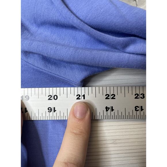 LL Bean Shirt Womens Large Purple Supima Cotton Mock Neck Long Sleeve Casual Top - Picture 5 of 9